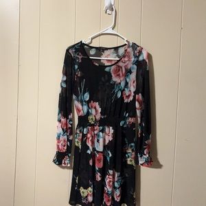 M size black with flowers see through dress it’s like brand new worn twice